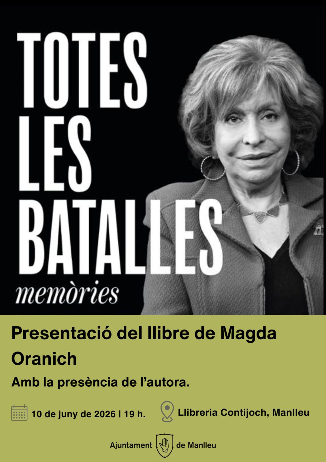 Acte de presentació del llibre ‘TOTES LES BATALLES. Memòries’ a la Llibreria Contijoch