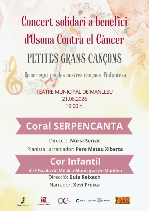 Concert: ‘Petites grans cançons’ amb la Coral Serpencanta