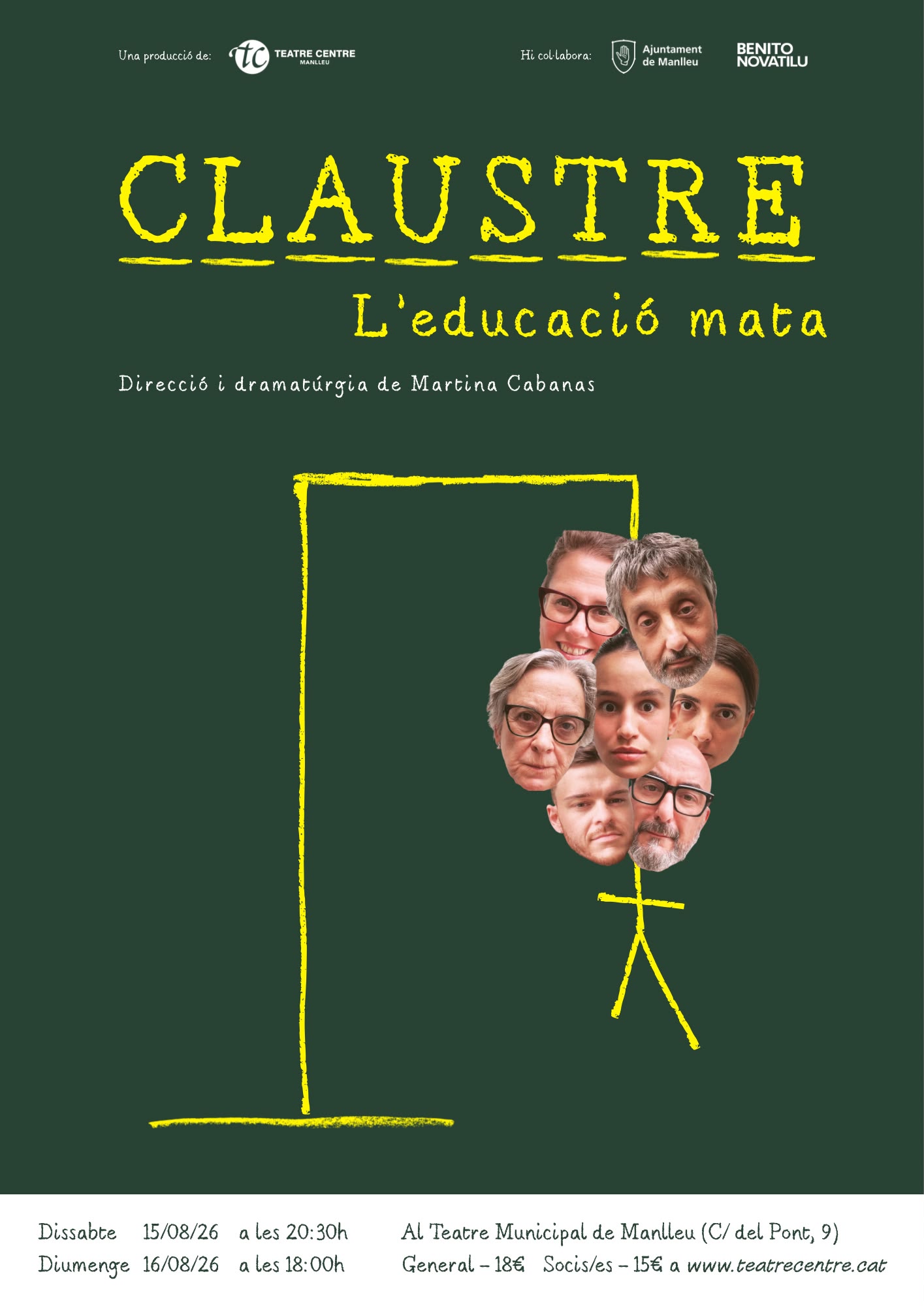 Festa Major Manlleu. Espectacle teatral: ‘CLAUSTRE. L’educació mata’