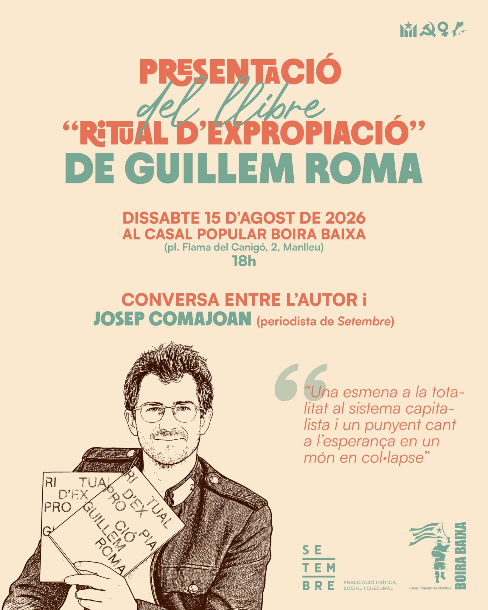 Presentació del llibre: “Ritual d’expropiació” de Guillem Roma