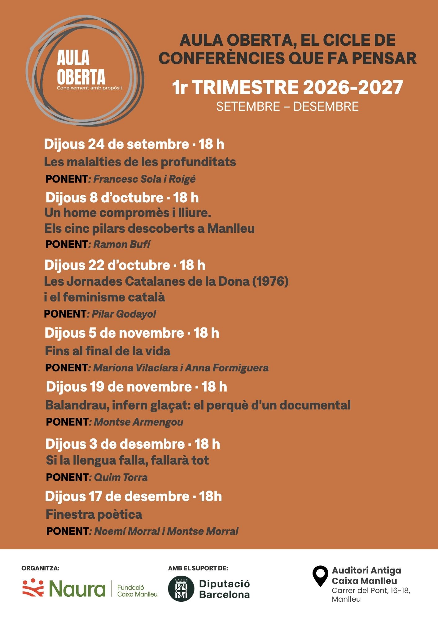 Conferència Aula Oberta - Les malalties de les profunditats