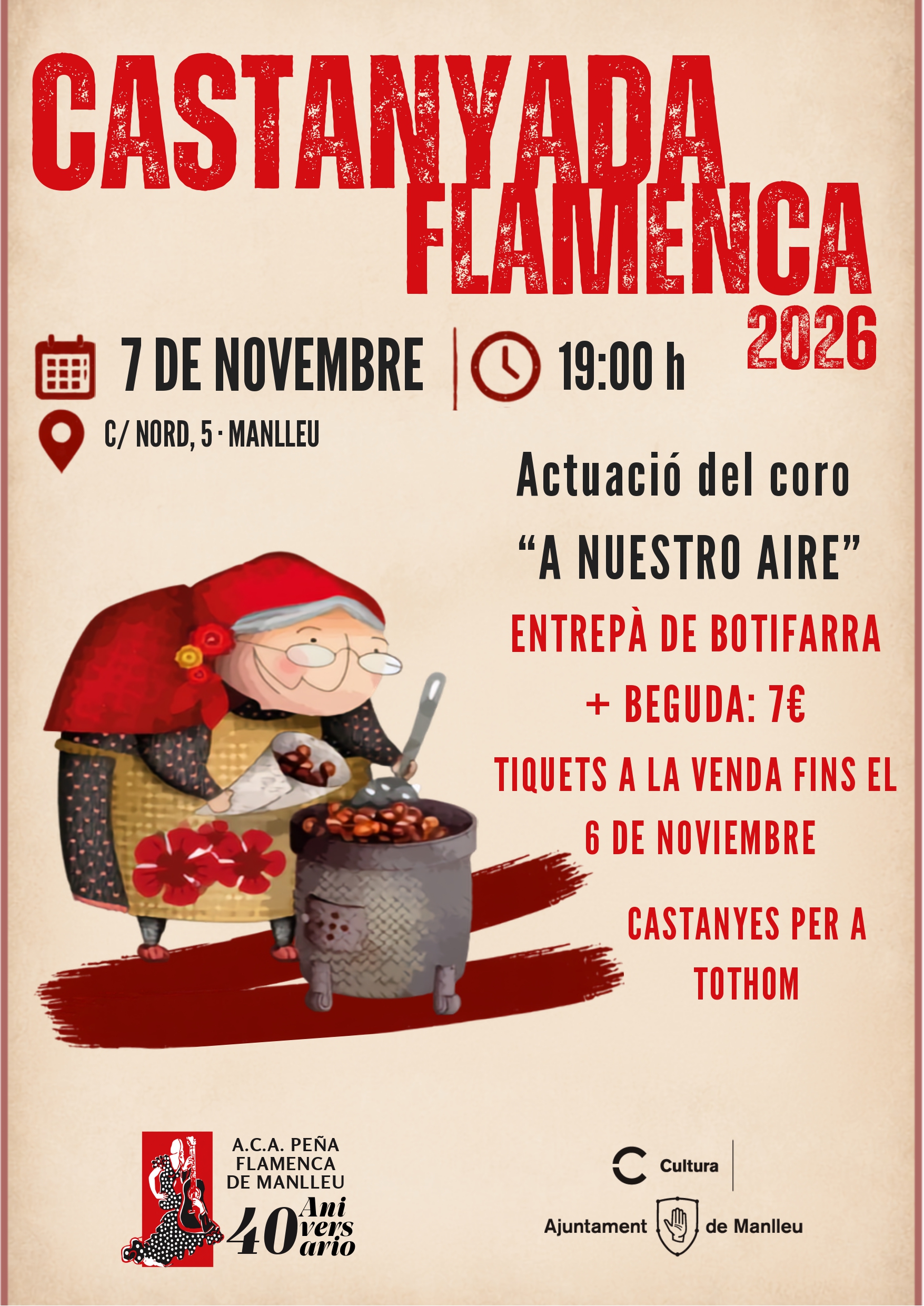 ACA Peña Flamenca de Manlleu. Castanyada Flamenca ACA Peña Flamenca de Manlleu. Castanyada Flamenca