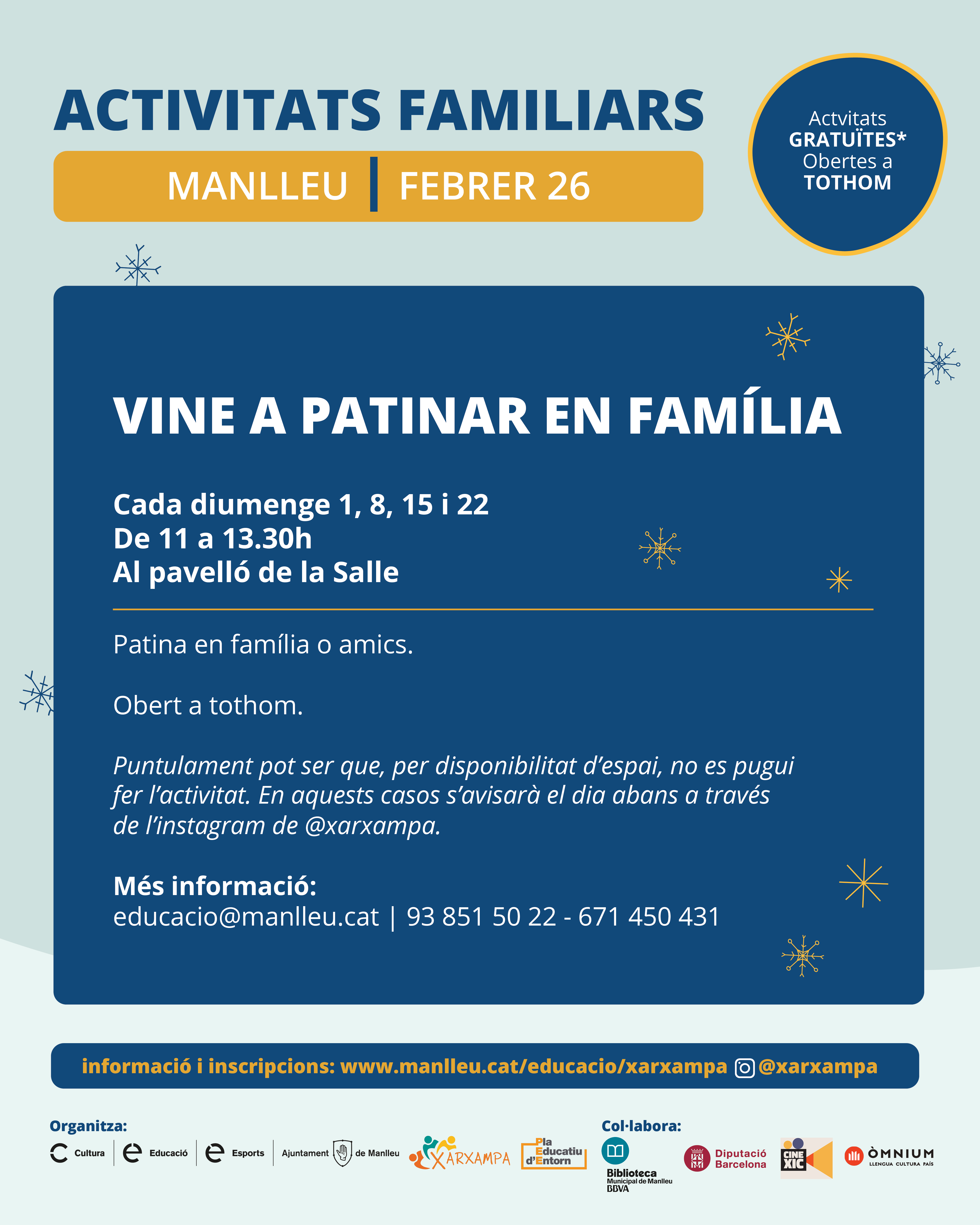 Vine a patinar en família