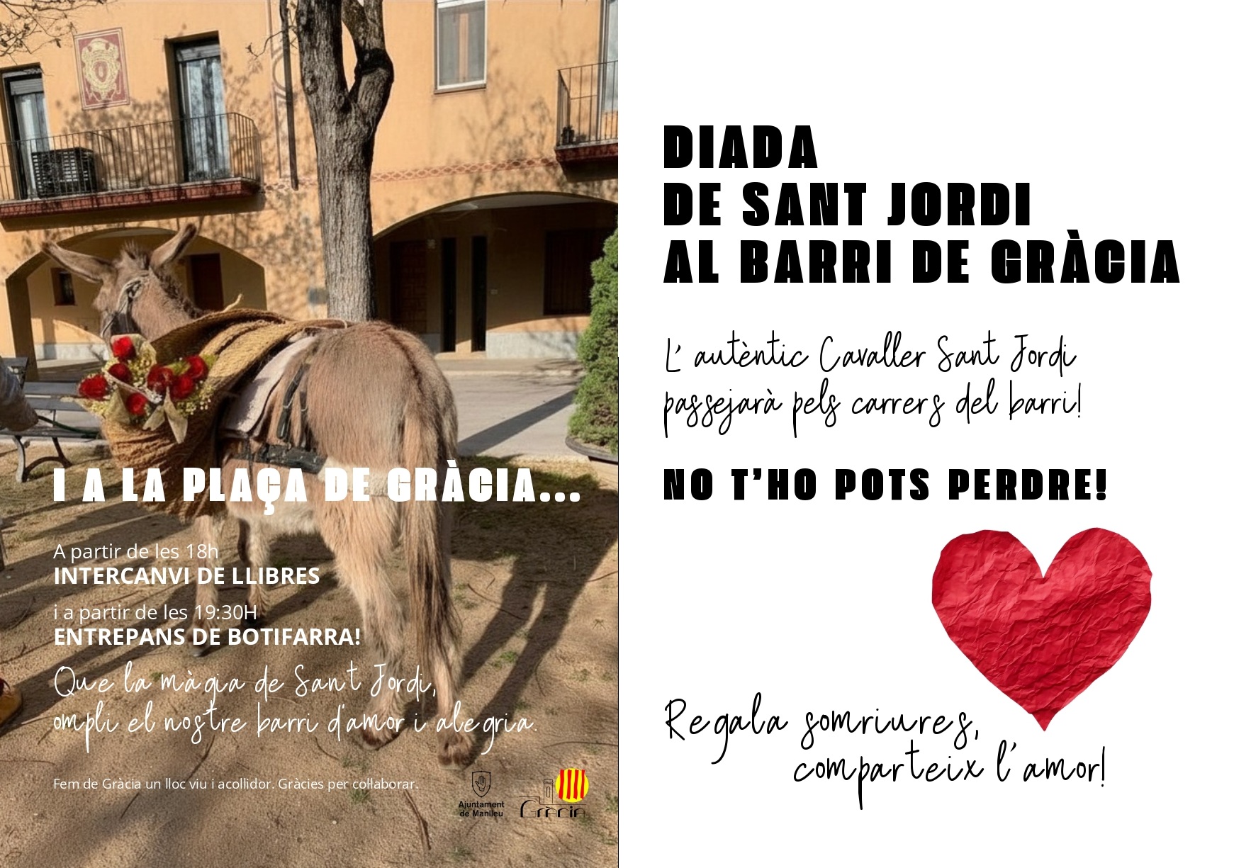 Diada de Sant Jordi al Barri de Gràcia 