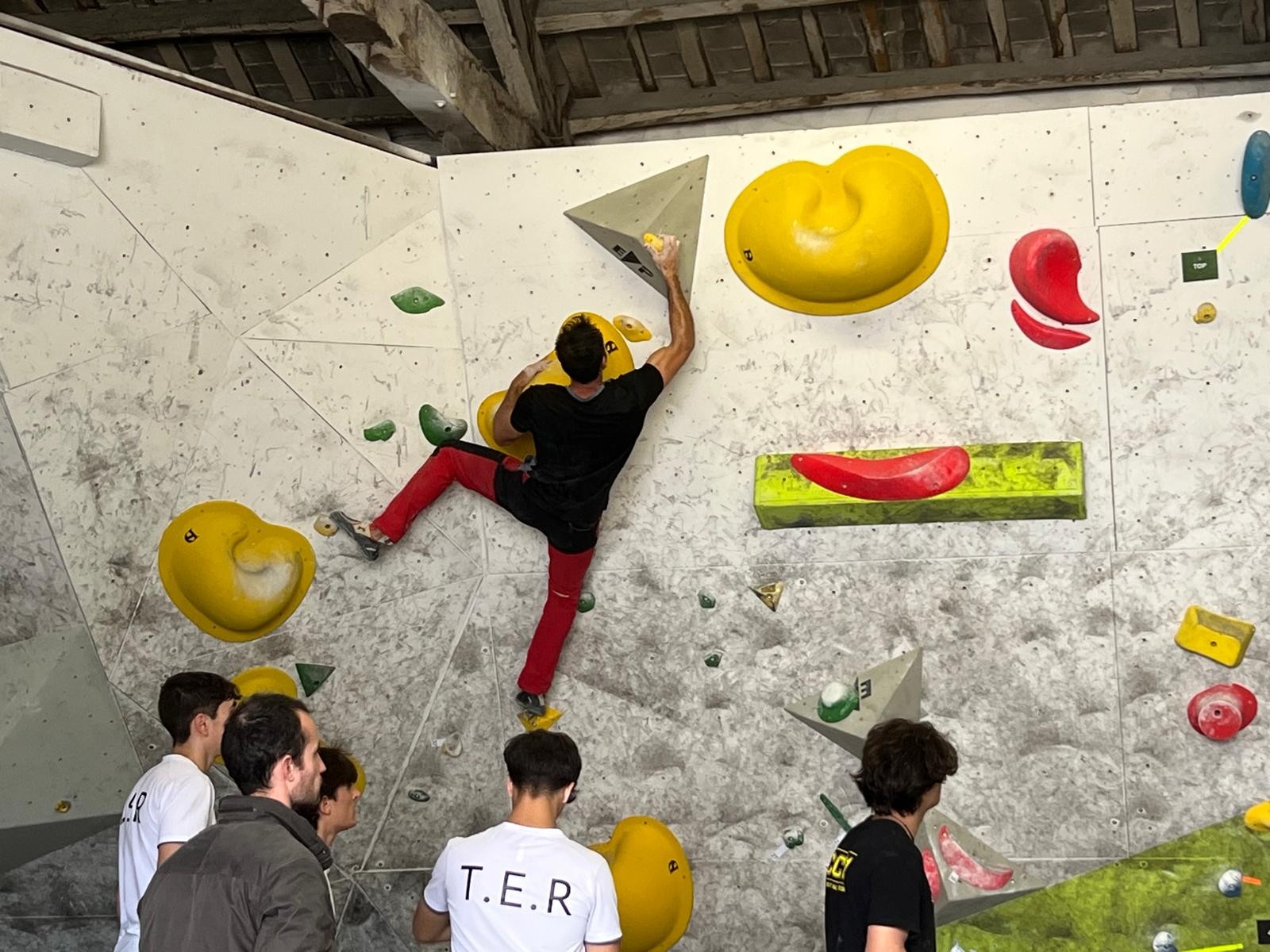 Un escalador durant la jornada de dissabte