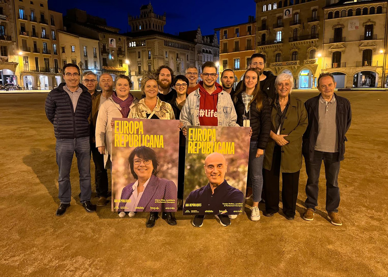 Eva Font i l'equip d'ERC a la Catalunya Central