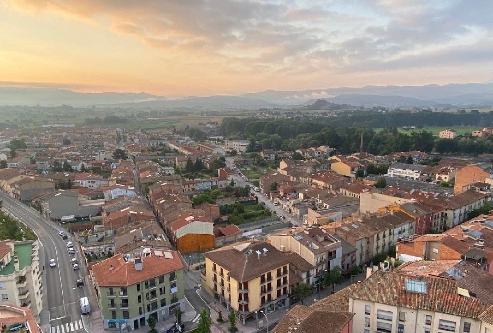 Imatge aèria de la ciutat de Manlleu