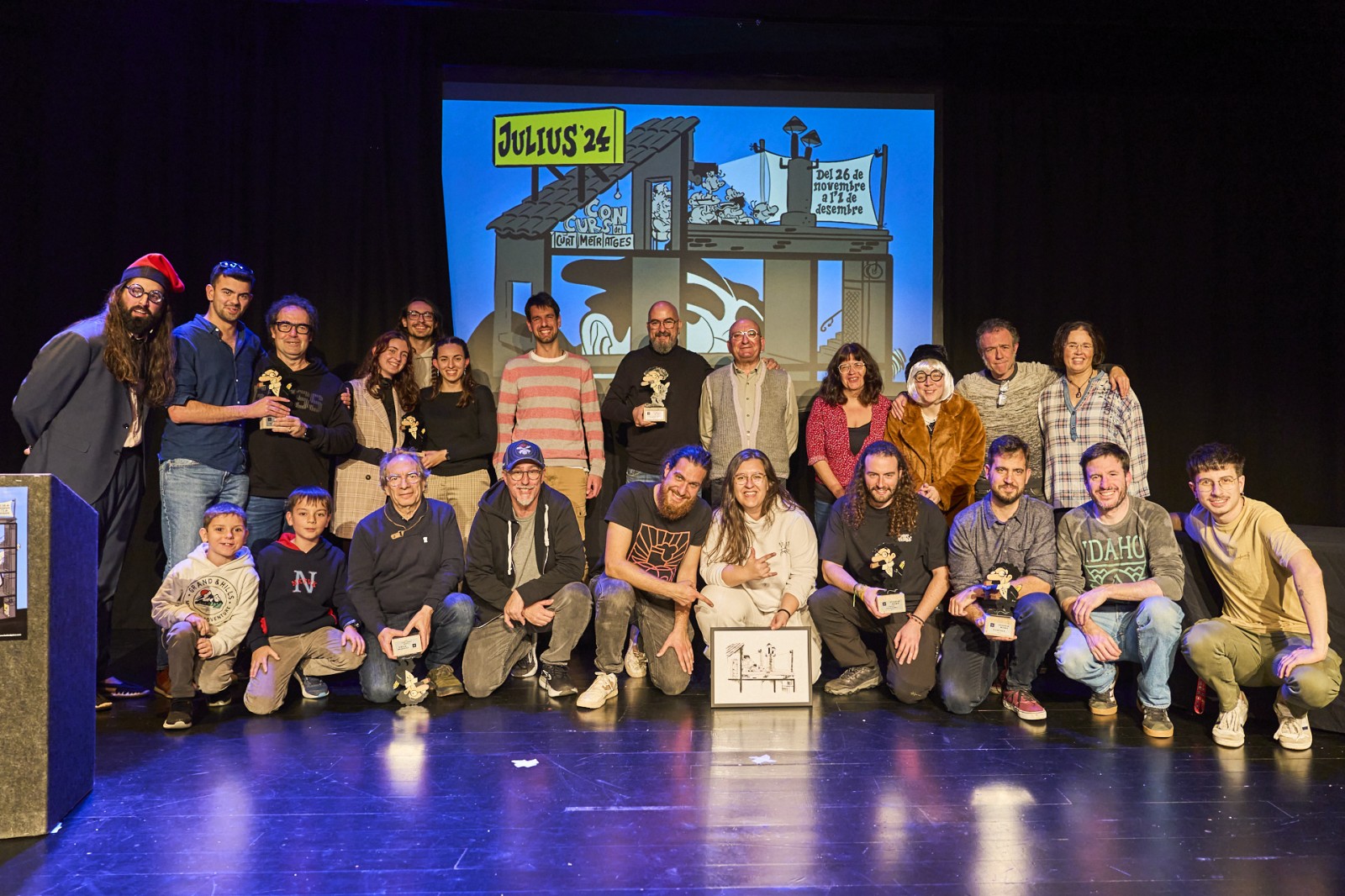 Foto de grup dels guanyadors del Festival Julius 2024