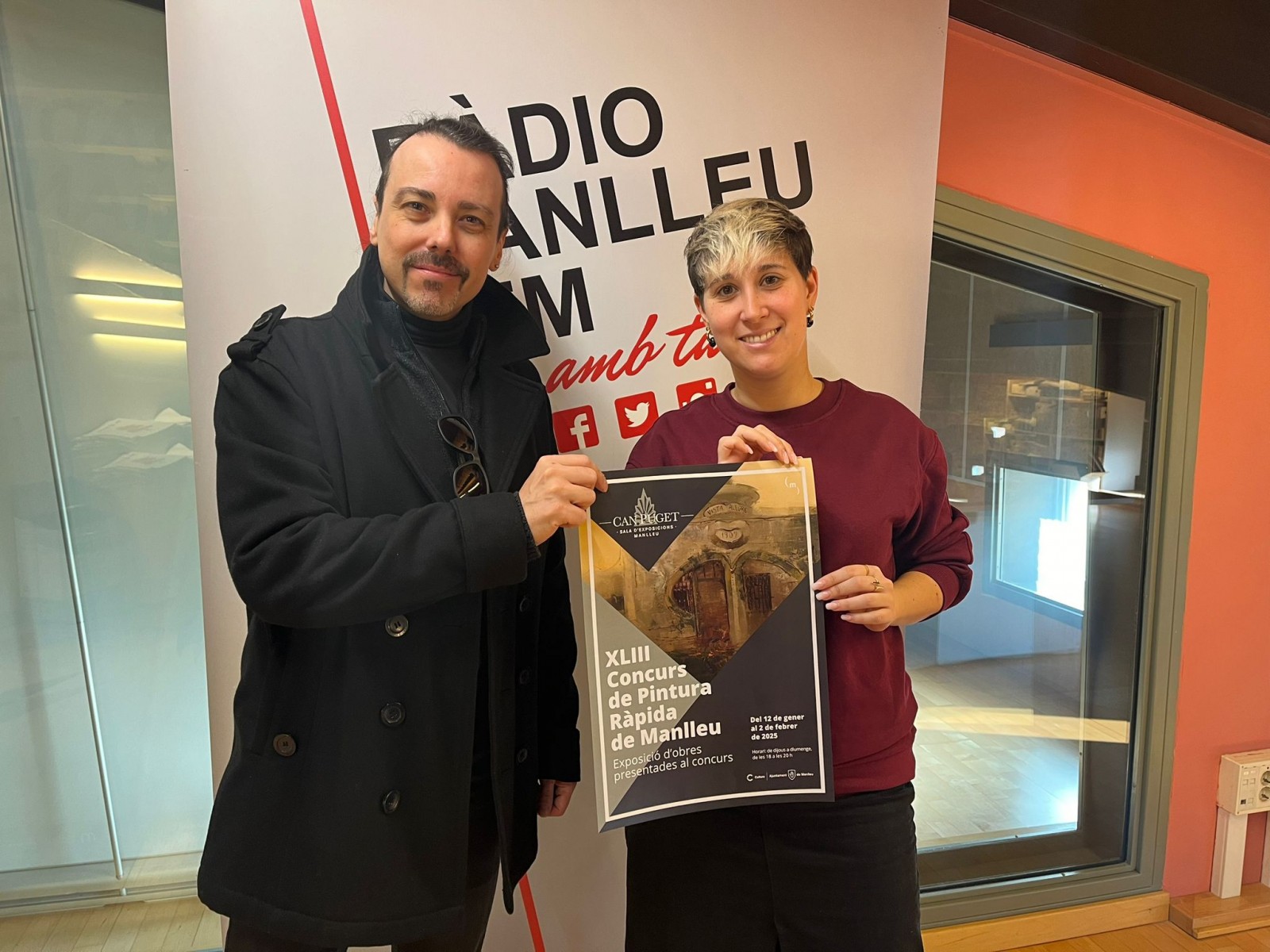 Pol Robles i Aida Montoya, a Ràdio Manlleu