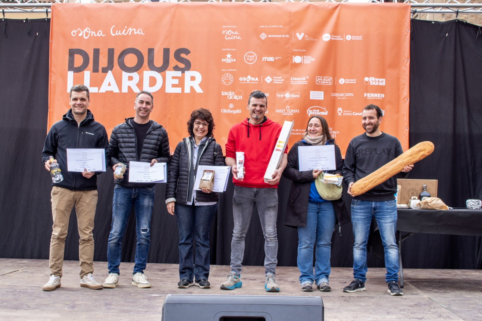 Foto de família dels productors guanyadors 