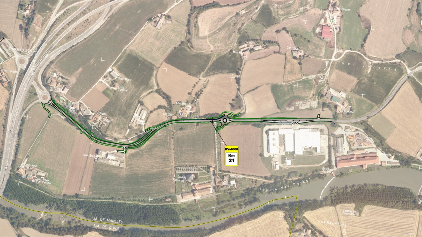 Simulació de la carretera un cop finalitzades les obres 