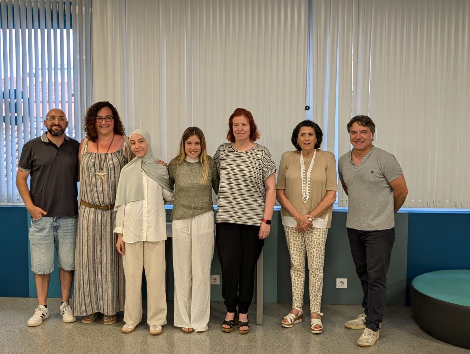 Les guanaydores amb el jurat i el regidor d'educació