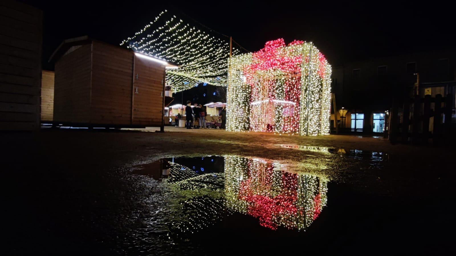 accés al mercat de Nadal de Manlleu